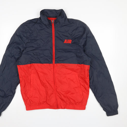 Broken Standard Men’s Red & Blue Windbreaker Jacket L Lightweight Nylon