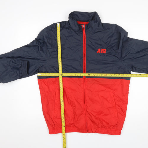 Broken Standard Men’s Red & Blue Windbreaker Jacket L Lightweight Nylon