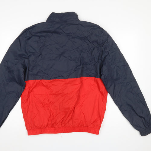 Broken Standard Men’s Red & Blue Windbreaker Jacket L Lightweight Nylon