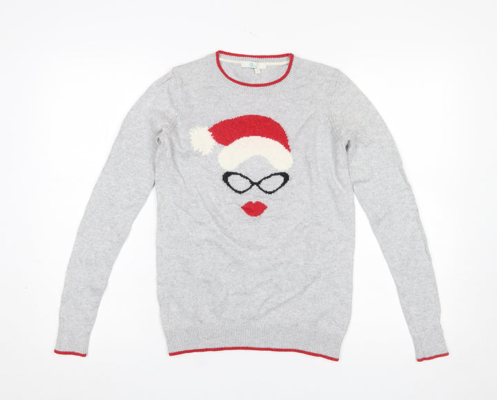 Boden Women’s Grey Christmas Pullover Jumper Size S