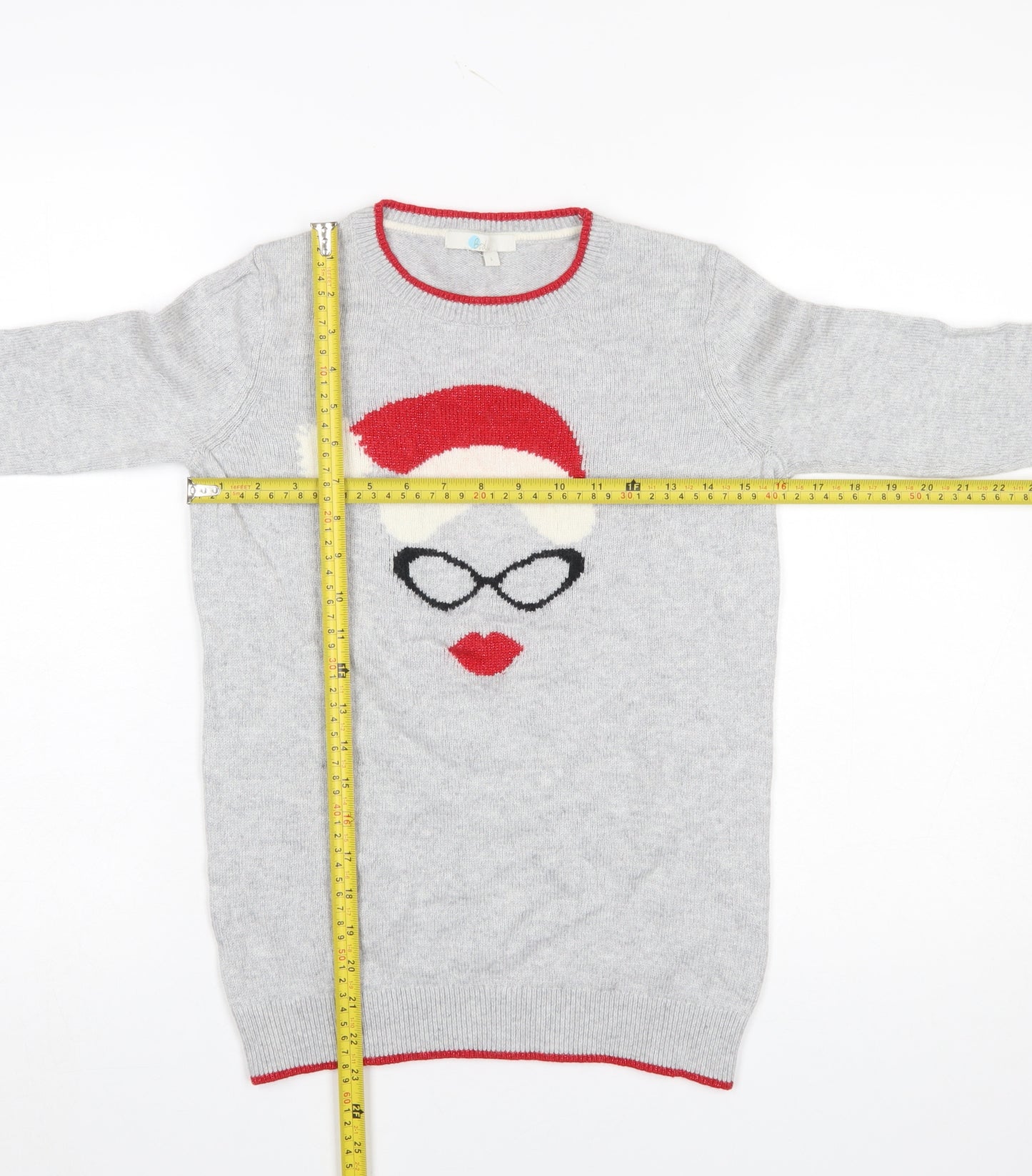 Boden Women’s Grey Christmas Pullover Jumper Size S
