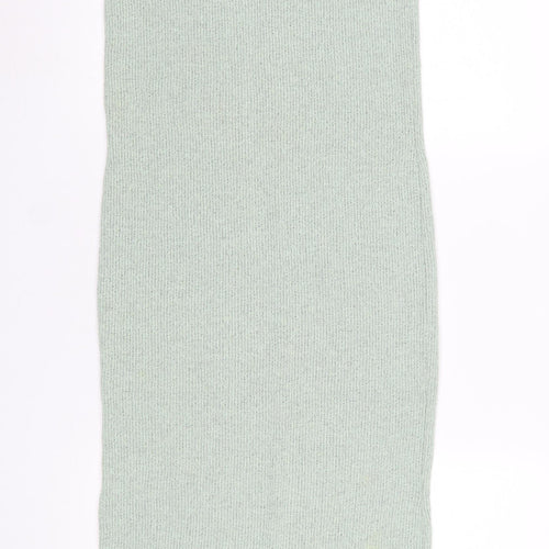 Zara Women Green Knit Tank Dress Size S Sleeveless Scoop Neck