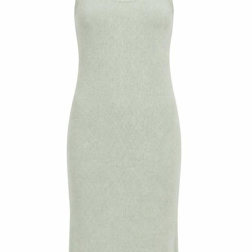 Zara Women Green Knit Tank Dress Size S Sleeveless Scoop Neck