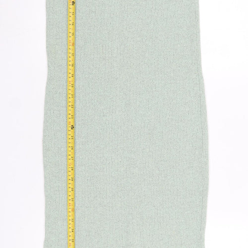 Zara Women Green Knit Tank Dress Size S Sleeveless Scoop Neck