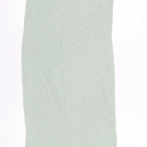 Zara Women Green Knit Tank Dress Size S Sleeveless Scoop Neck