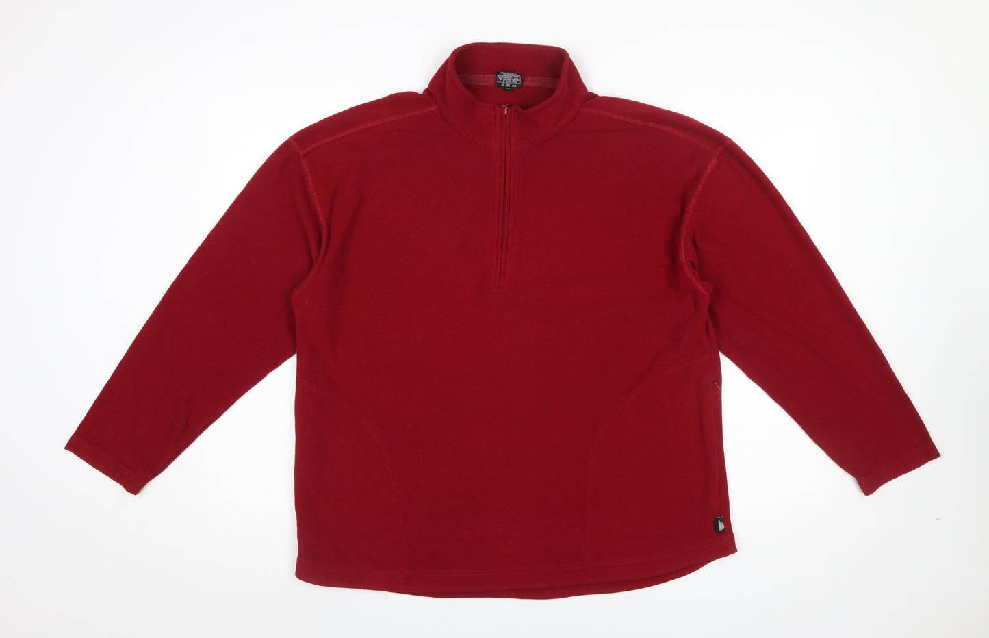 Tiso Women’s Red Fleece Pullover Sweatshirt Size 16 1/2 Zip Warm Winter Top