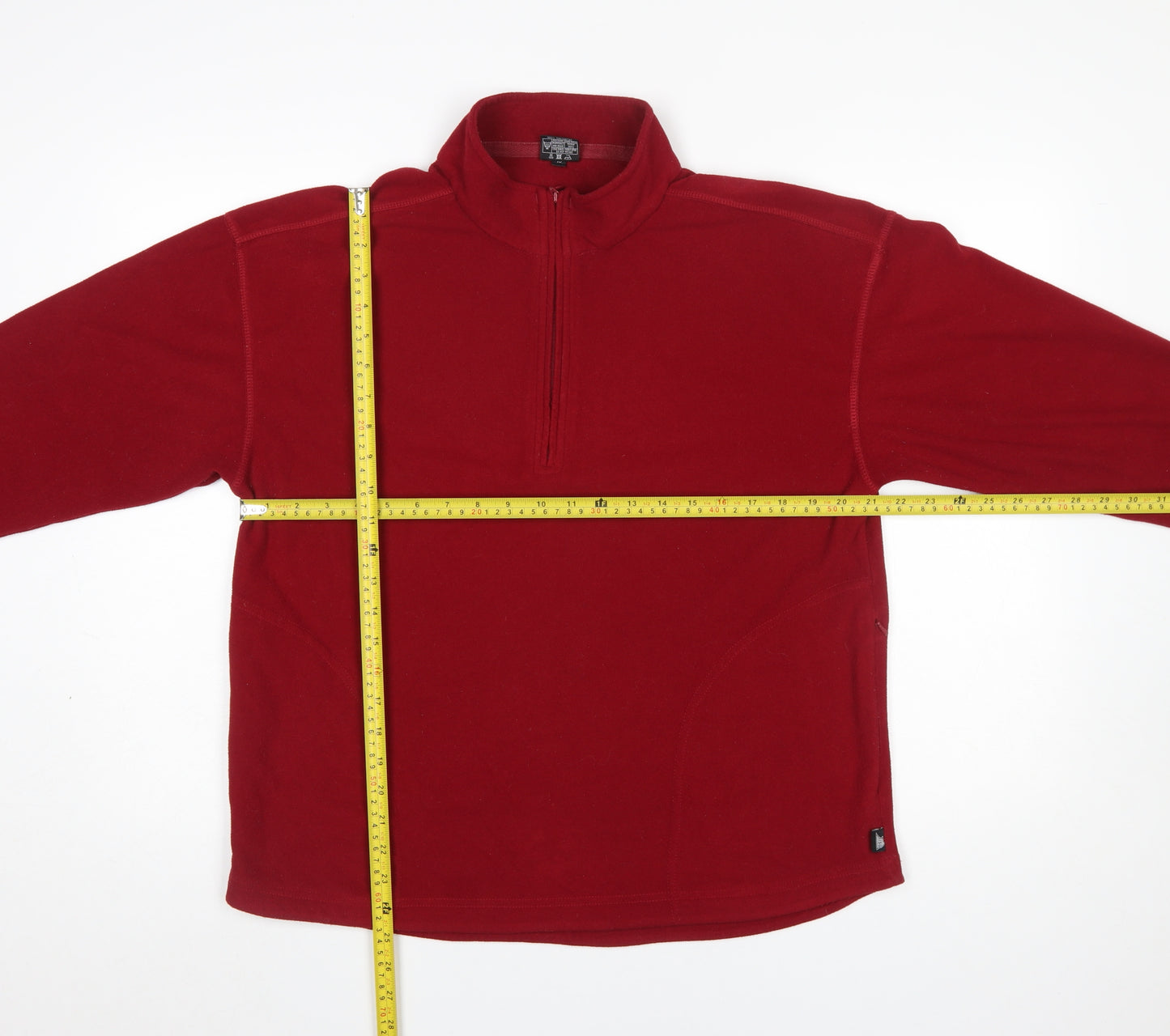Tiso Women’s Red Fleece Pullover Sweatshirt Size 16 1/2 Zip Warm Winter Top
