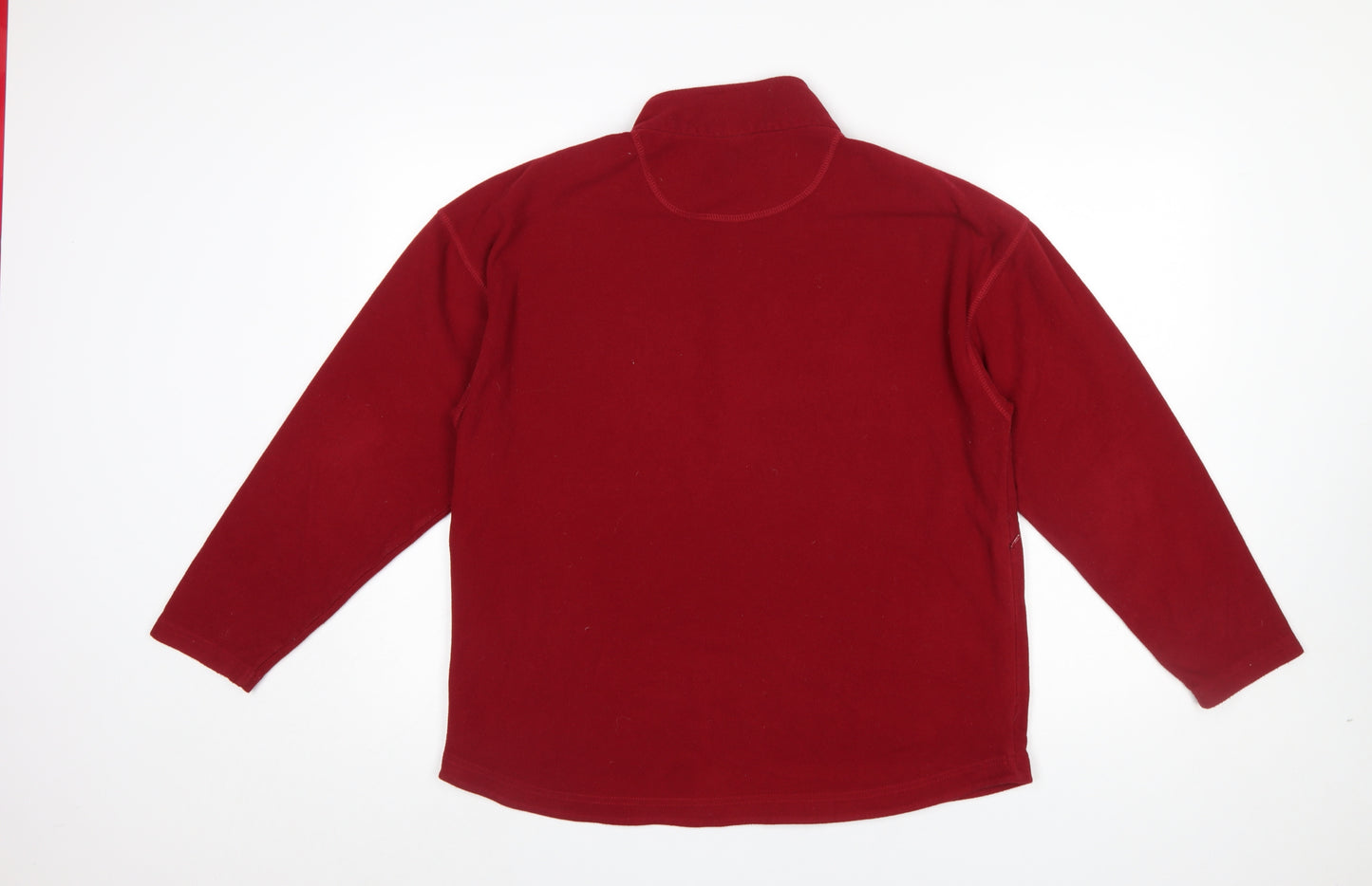 Tiso Women’s Red Fleece Pullover Sweatshirt Size 16 1/2 Zip Warm Winter Top
