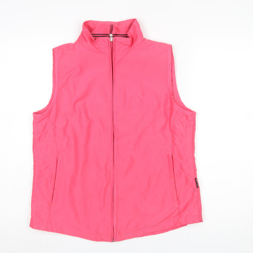 Glenmuir Womens Pink Full Zip Lightweight Waistcoat Size M