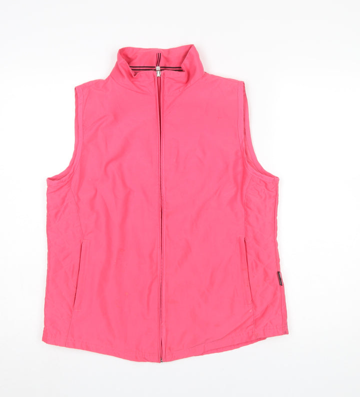 Glenmuir Womens Pink Full Zip Lightweight Waistcoat Size M