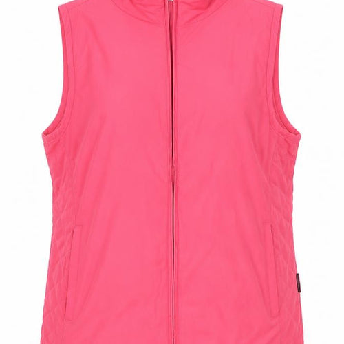 Glenmuir Womens Pink Full Zip Lightweight Waistcoat Size M