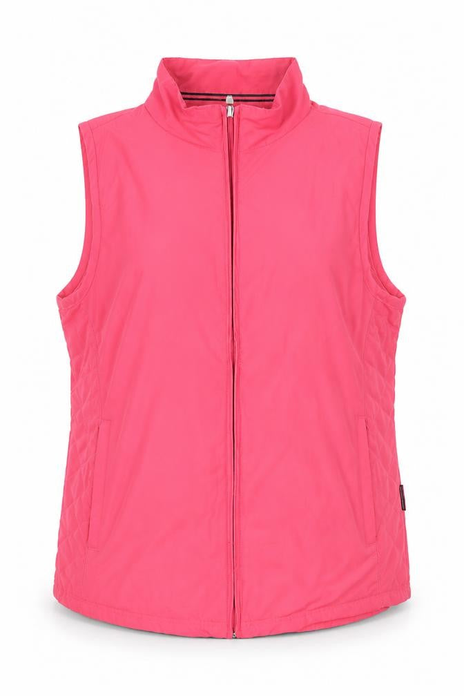 Glenmuir Womens Pink Full Zip Lightweight Waistcoat Size M