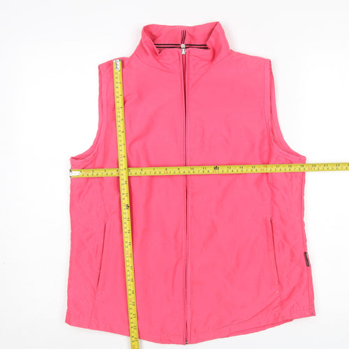 Glenmuir Womens Pink Full Zip Lightweight Waistcoat Size M
