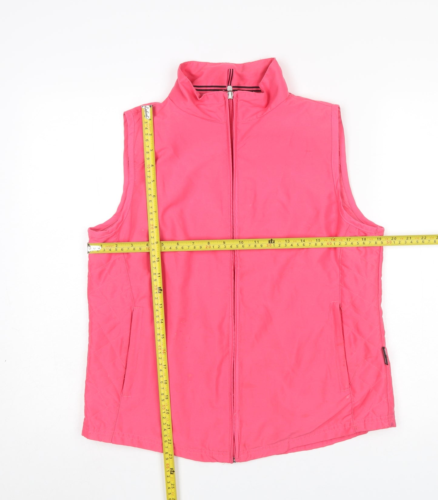 Glenmuir Womens Pink Full Zip Lightweight Waistcoat Size M