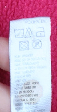 St. Bernard Womens Pink Fleece 1/4 Zip Pullover Sweatshirt Size 14-16