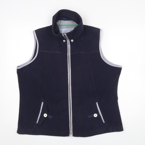 Tands Women's Navy Blue Fleece Bodywarmer Waistcoat Size 14