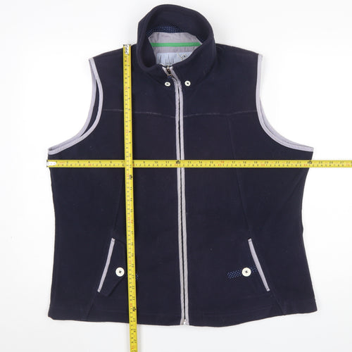 Tands Women's Navy Blue Fleece Bodywarmer Waistcoat Size 14
