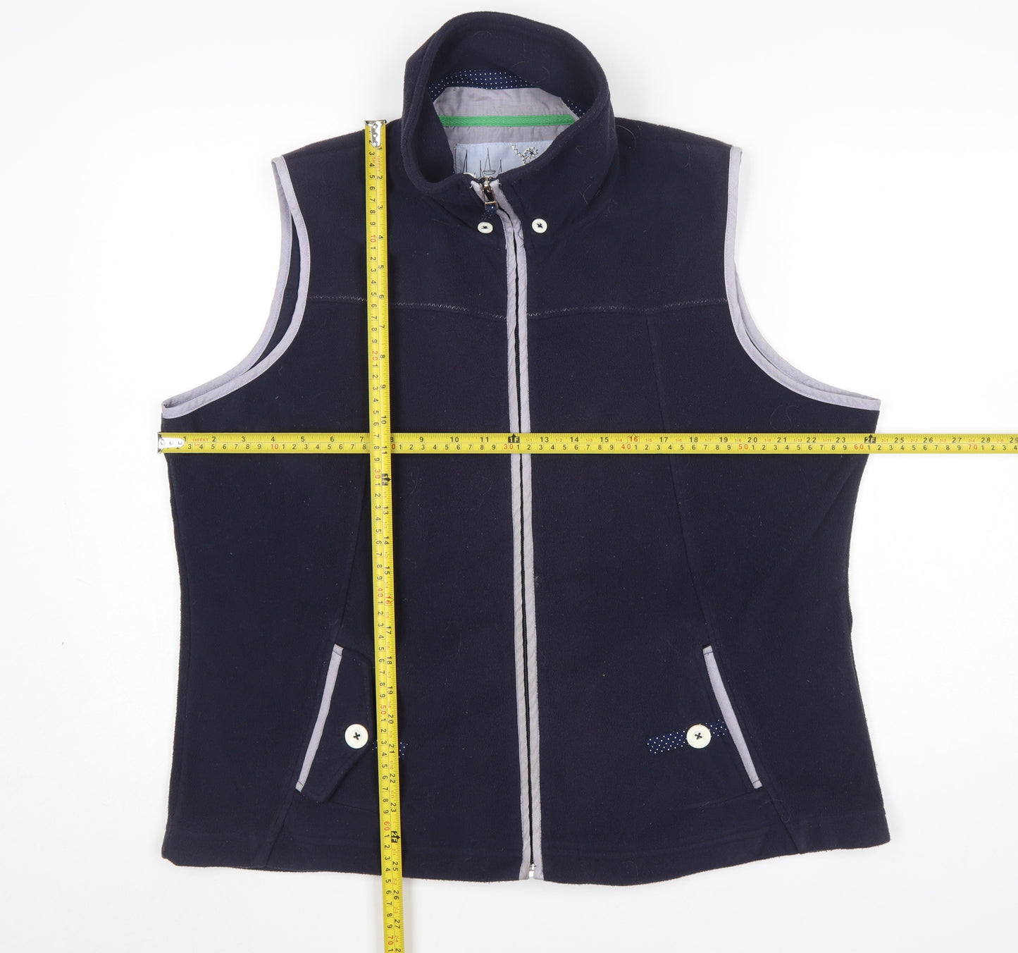 Tands Women's Navy Blue Fleece Bodywarmer Waistcoat Size 14