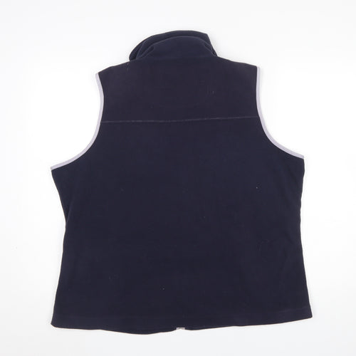Tands Women's Navy Blue Fleece Bodywarmer Waistcoat Size 14