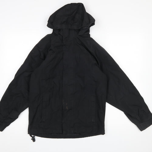 Trespass Boys Black Waterproof Hooded Parka Jacket 11-12 Years