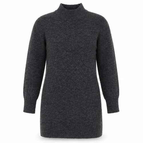 New Look Women's Grey Mock Neck Long Sleeve Tunic Jumper Size S