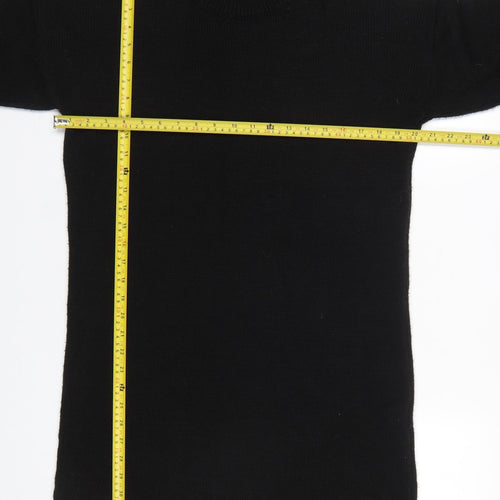 Tavin Womens Black Acrylic Knit Jumper Dress UK 8-10
