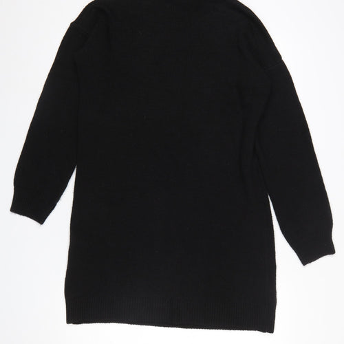 Tavin Womens Black Acrylic Knit Jumper Dress UK 8-10