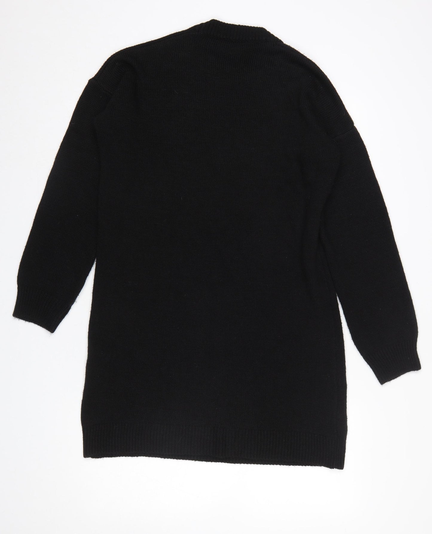 Tavin Womens Black Acrylic Knit Jumper Dress UK 8-10
