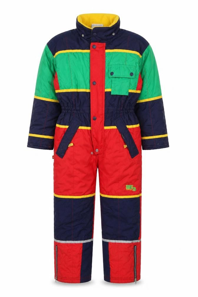 Front view of LEGO boys’ multicoloured 8 years ski snowsuit winter nylon padded outerwear