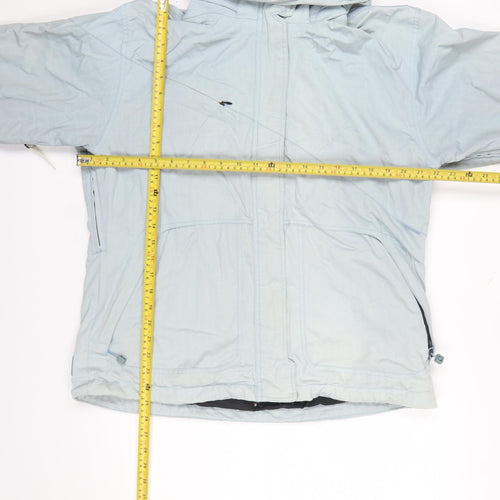 Ripzone Womens Blue Ski Jacket L Hooded Waterproof Coat