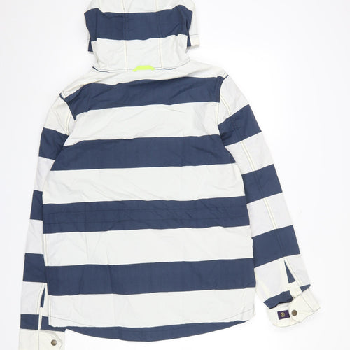 Johnnie b Boys Blue Striped Hooded Parka Jacket 16 Years