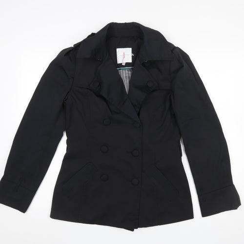 Jasper Conran Women's Black Pea Coat Style Jacket Size 10
