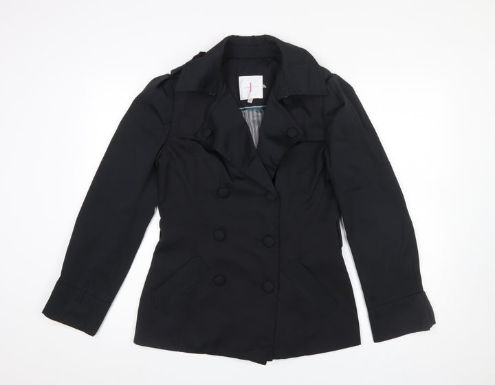 Jasper Conran Women's Black Pea Coat Style Jacket Size 10