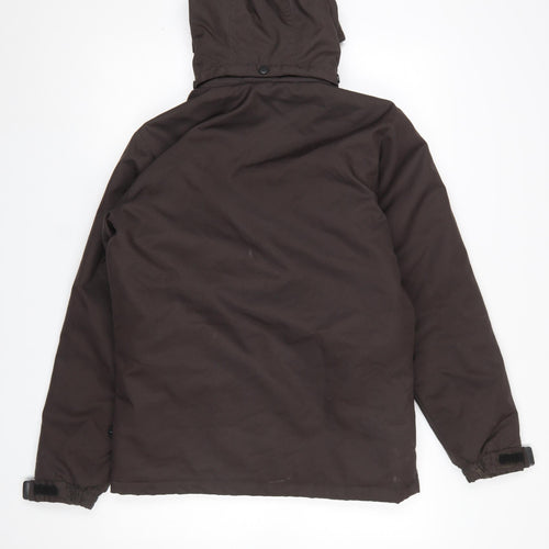 Parallel Women’s Brown Ski Jacket Size 8 Hooded Waterproof Winter Coat