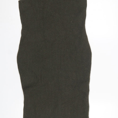 Paraphrase Women Green Wool Sleeveless Roll Neck Bodycon Dress Size 10