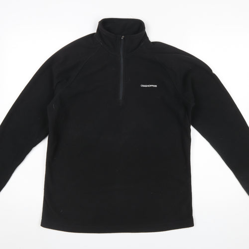 Craghoppers Womens Black Fleece 1/2 Zip Pullover Sweatshirt UK 12