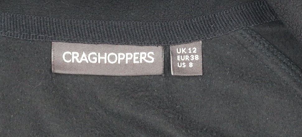 Craghoppers Womens Black Fleece 1/2 Zip Pullover Sweatshirt UK 12