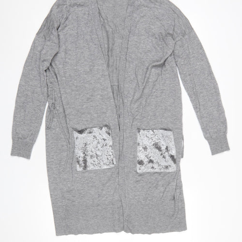 Marks and Spencer Womens Grey Long Sleeve Open Cardigan Size 12