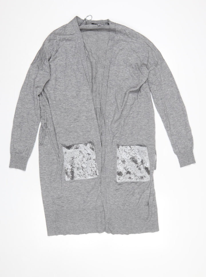Marks and Spencer Womens Grey Long Sleeve Open Cardigan Size 12
