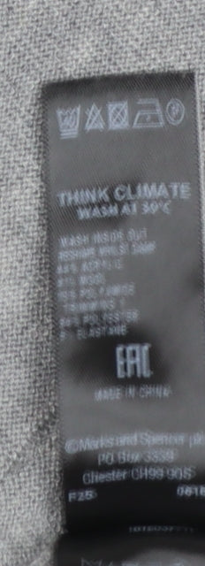 Marks and Spencer Womens Grey Long Sleeve Open Cardigan Size 12