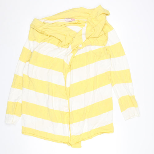 Michele Hope Women’s Yellow White Striped Cardigan Size 14