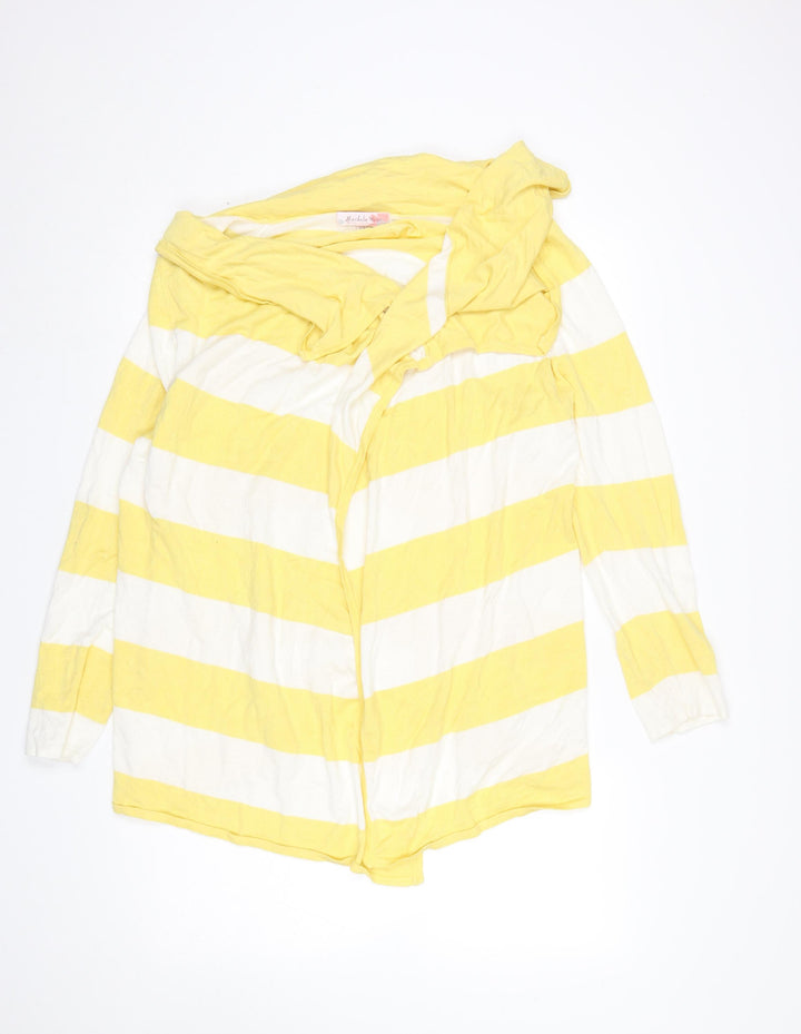 Michele Hope Women’s Yellow White Striped Cardigan Size 14