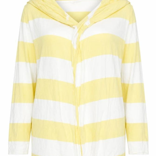 Michele Hope Women’s Yellow White Striped Cardigan Size 14