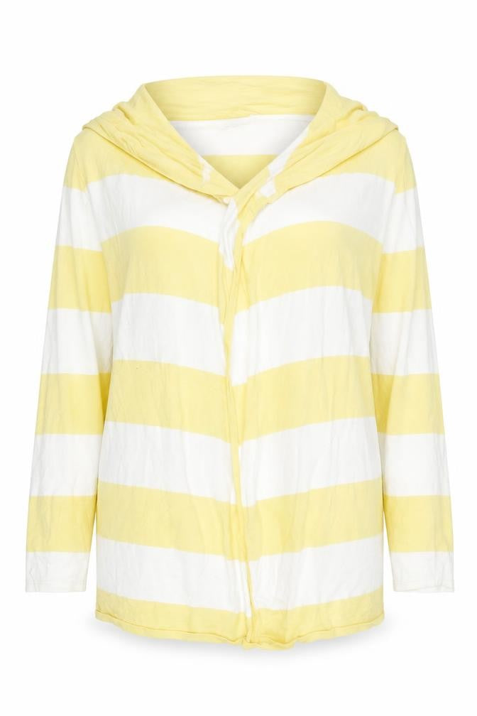 Michele Hope Women’s Yellow White Striped Cardigan Size 14