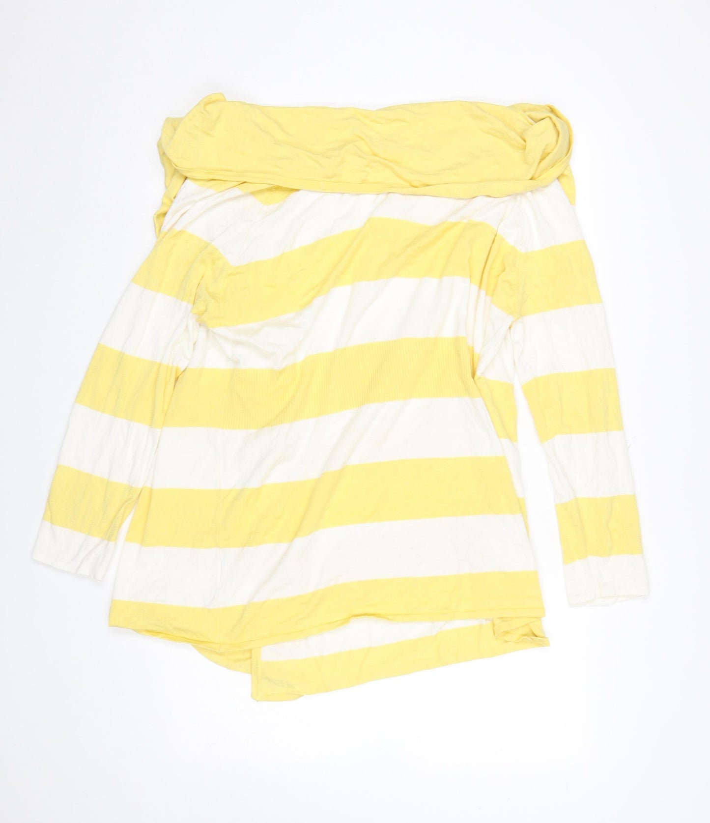 Michele Hope Women’s Yellow White Striped Cardigan Size 14