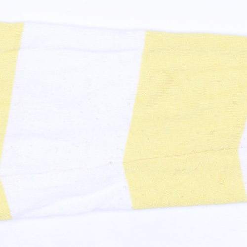 Michele Hope Women’s Yellow White Striped Cardigan Size 14