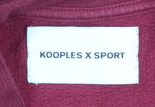 Kooples X Sport Women's Red Relaxed Fit Cotton Sweatshirt Size 2