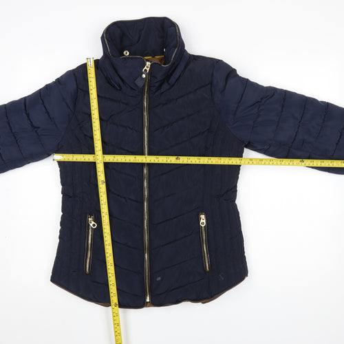 Joules Women’s Blue Size 12 Puffer Jacket Quilted Lightweight