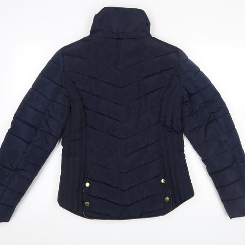 Joules Women’s Blue Size 12 Puffer Jacket Quilted Lightweight