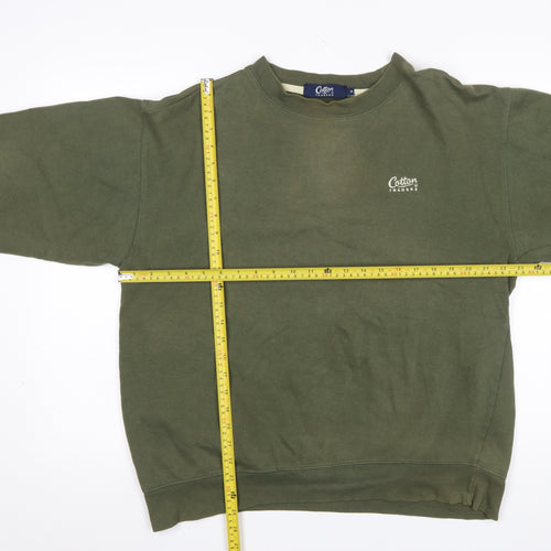 Cotton Traders Men’s Green Crew Neck Pullover Sweatshirt Size M